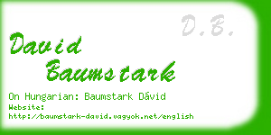 david baumstark business card